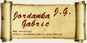 Jordanka Gabrić vizit kartica